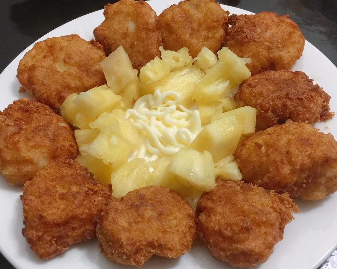 会拉丝的马苏里拉奶酪龙利鱼球的做法