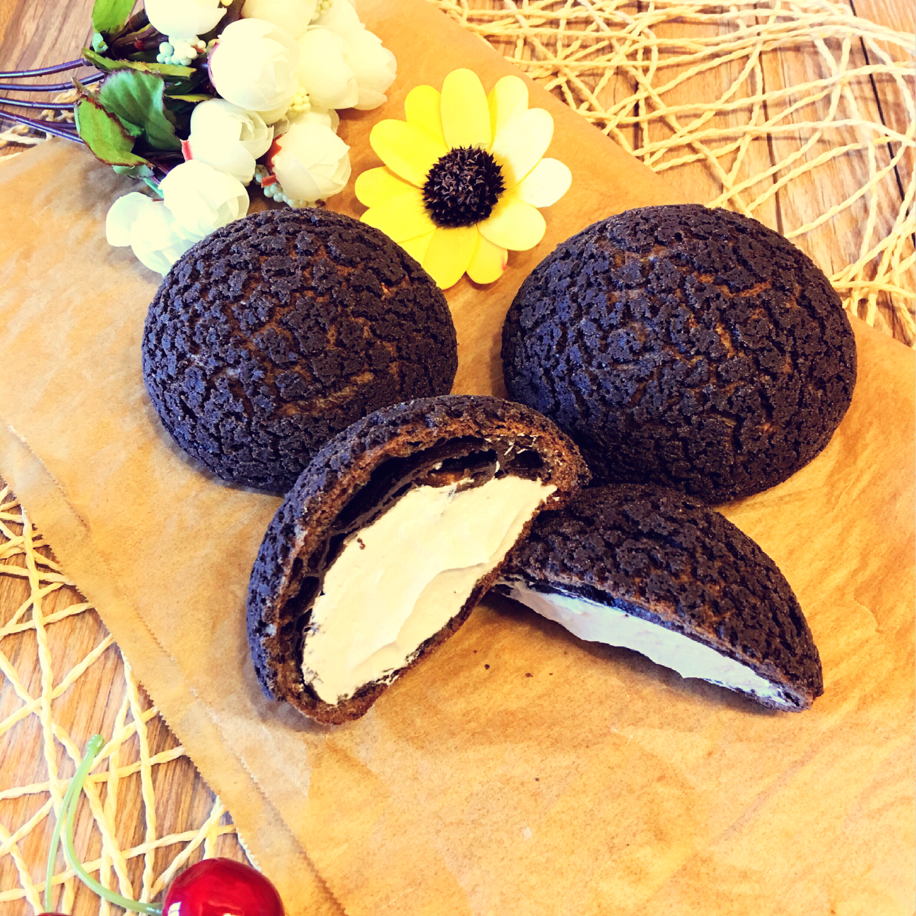 巧克力酥皮泡芙