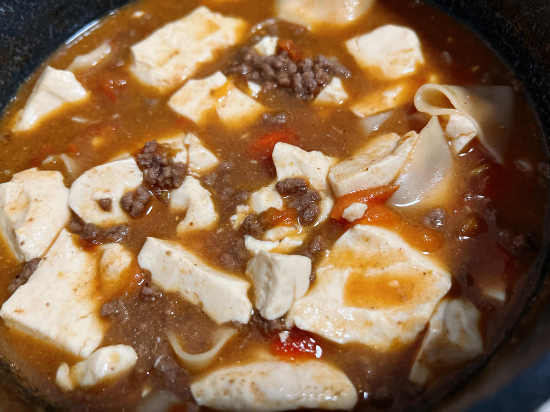 番茄肉末豆腐汤