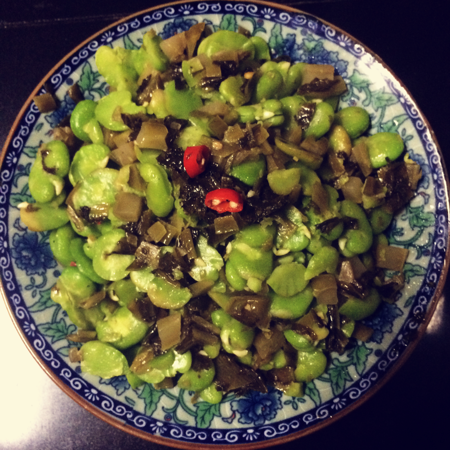 蚕豆炒雪菜