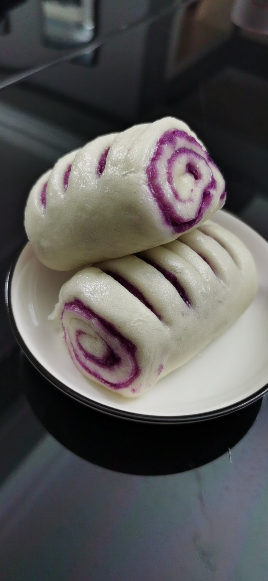 椰香紫薯馒头卷