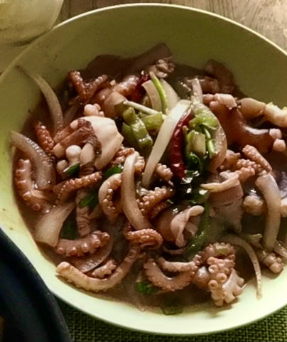 爆炒墨鱼 最好的下酒菜