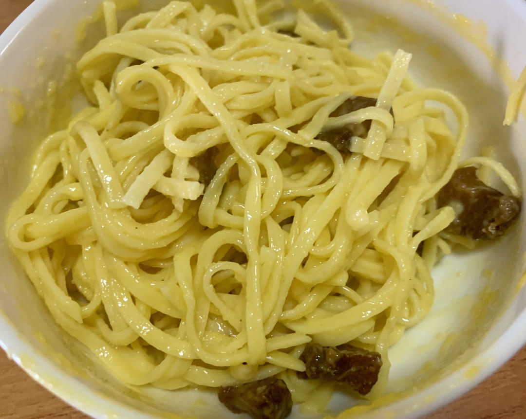 Authentic Cabonara 正宗奶油培根意面没有奶油