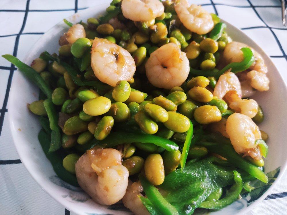清炒毛豆虾仁