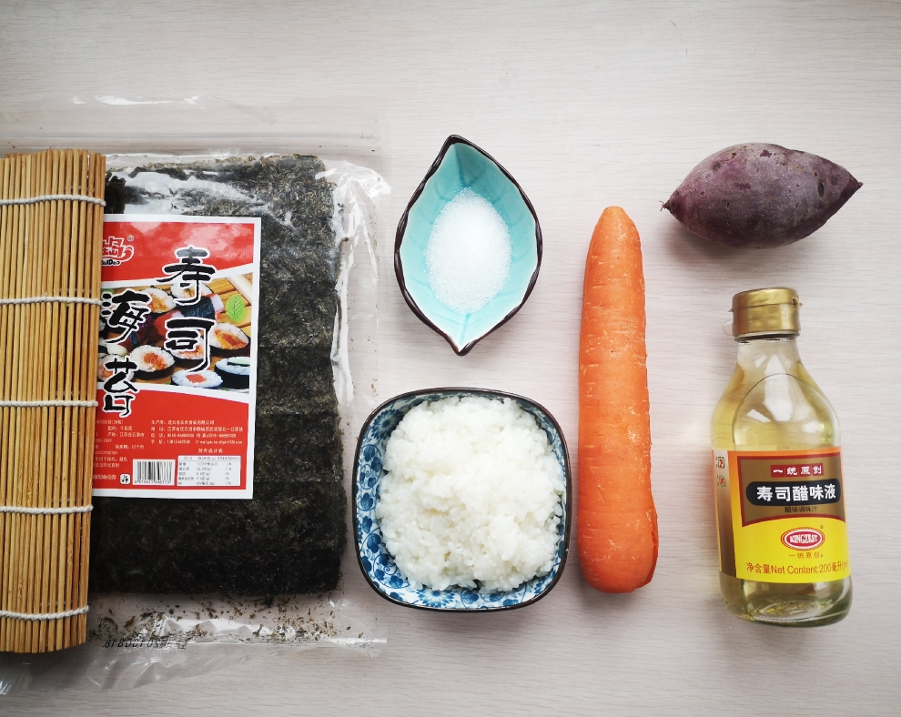 紫薯樱花寿司的做法 步骤1