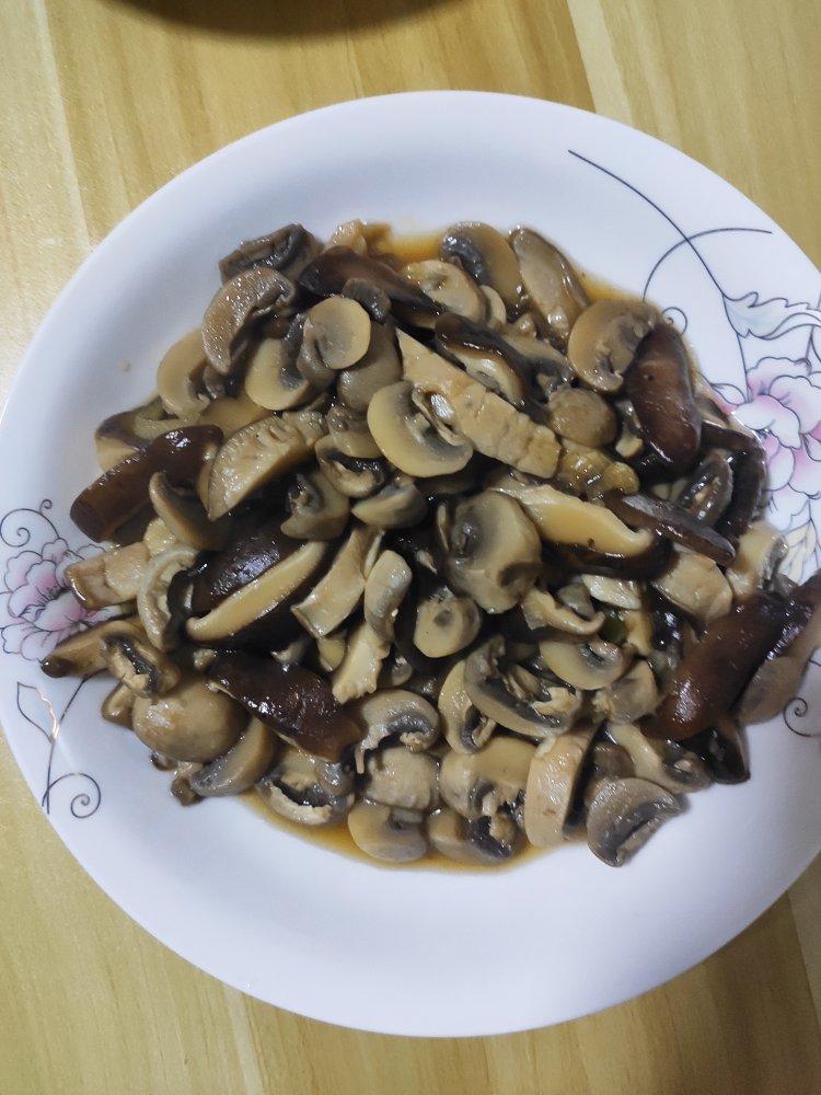 家常炒双菇