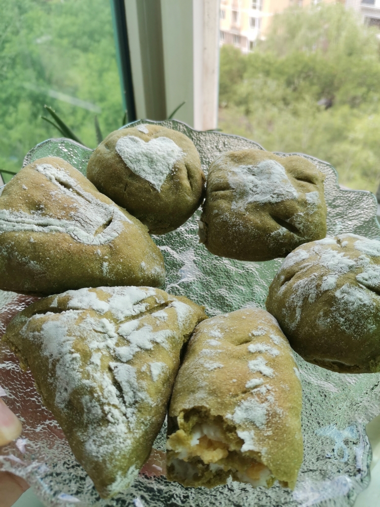 抹茶麻薯豌豆黄面包的做法