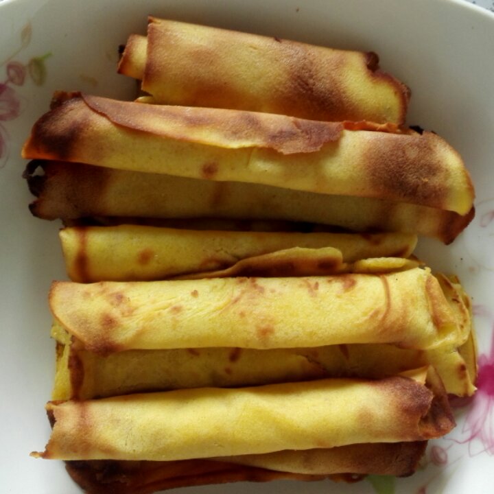 平底锅脆皮蛋卷