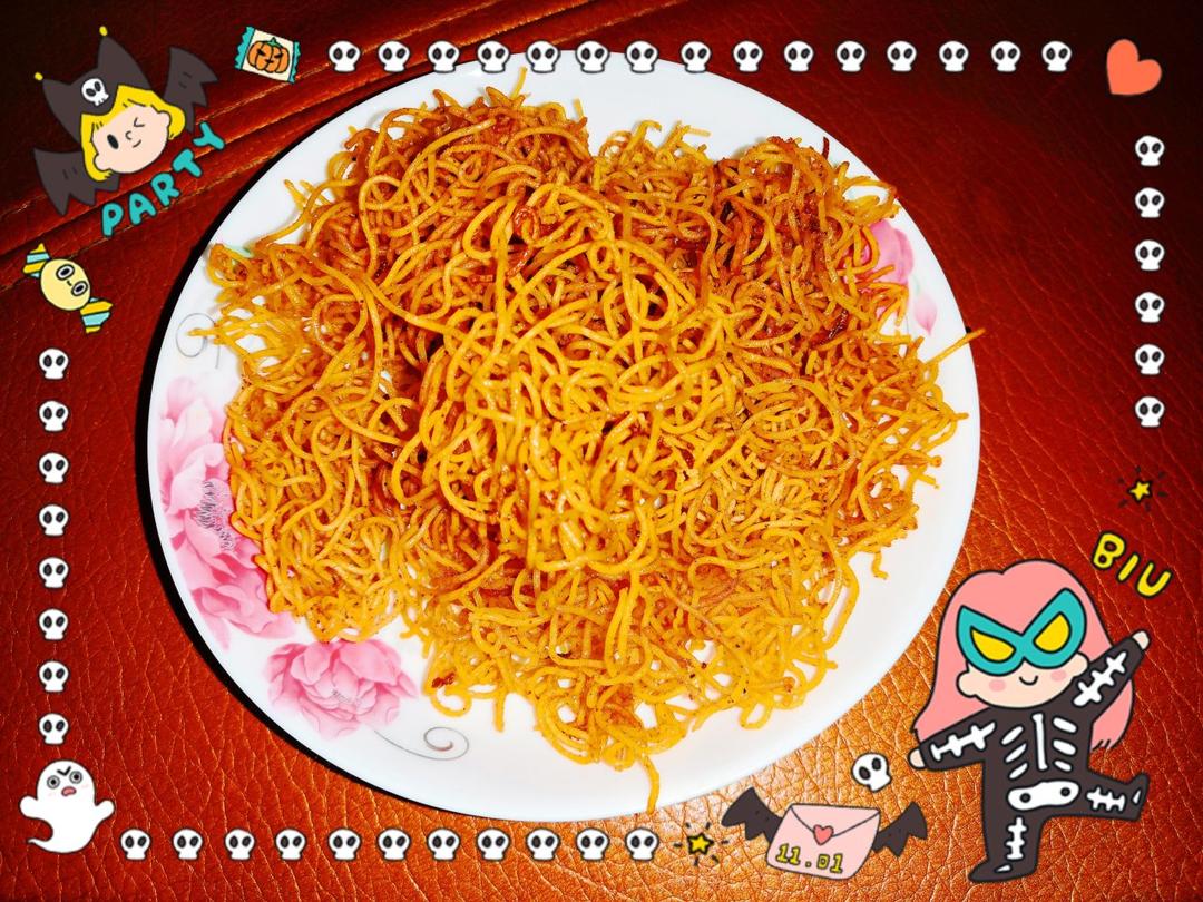 自制干脆面。家居小零食脆脆面