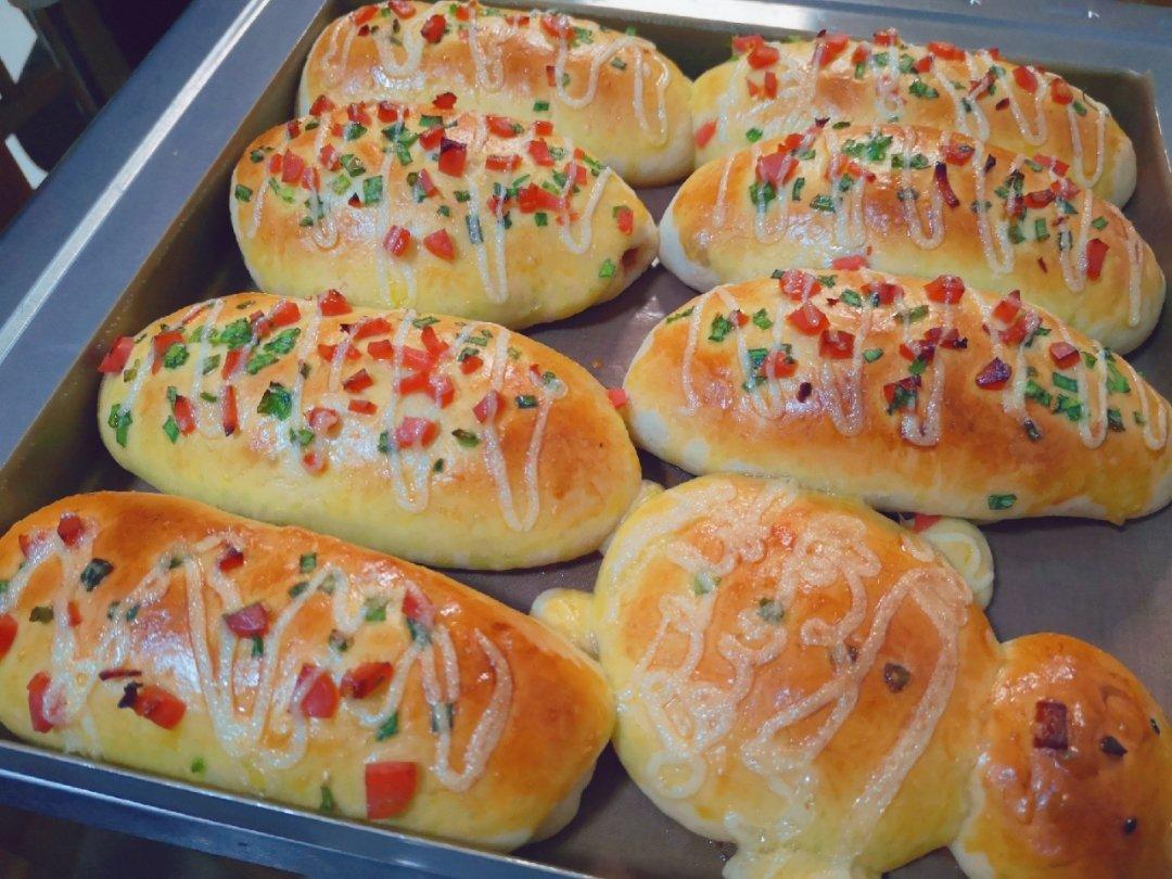 香葱火腿肉松面包