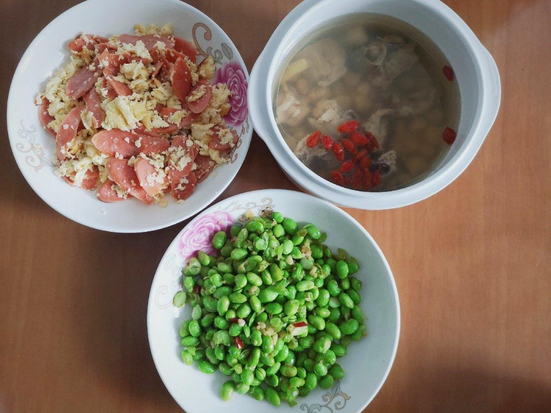工作日午饭|懒人菜谱-孜然香肠