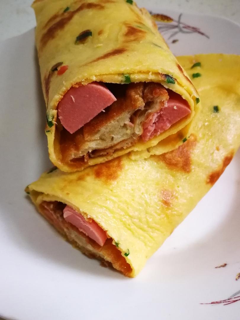 鸡蛋卷饼(麦糊烧)