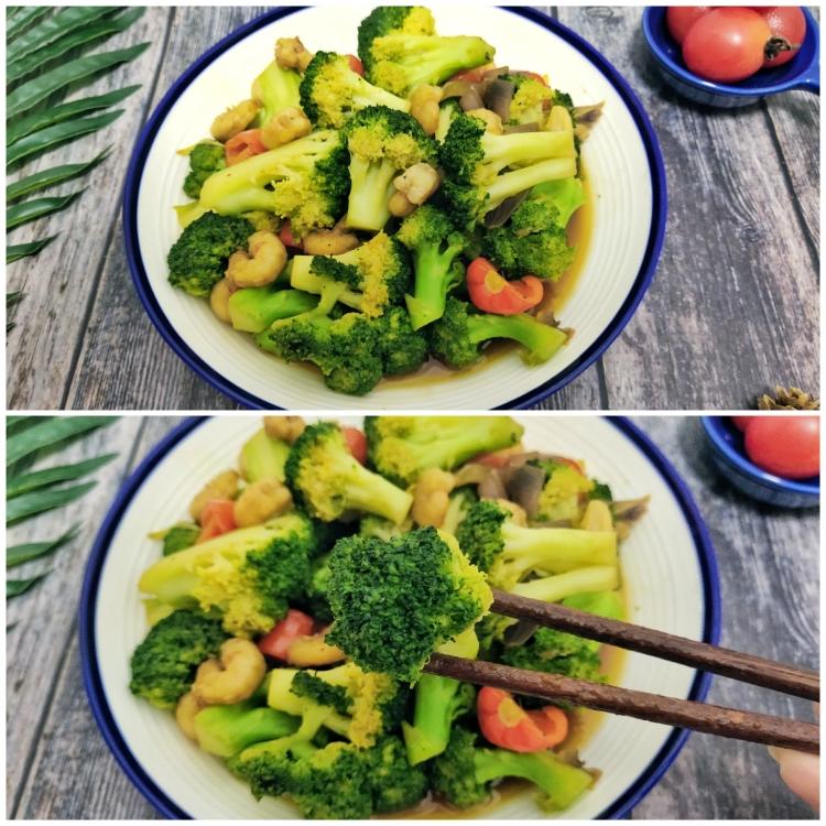 黑椒虾仁炒西蓝花❗超简单～低脂健康必备‼️的做法