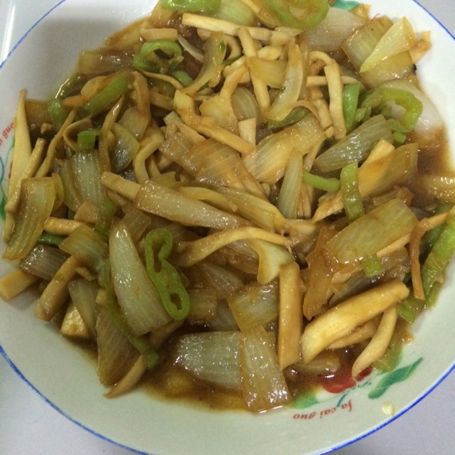 青椒素炒杏鲍菇