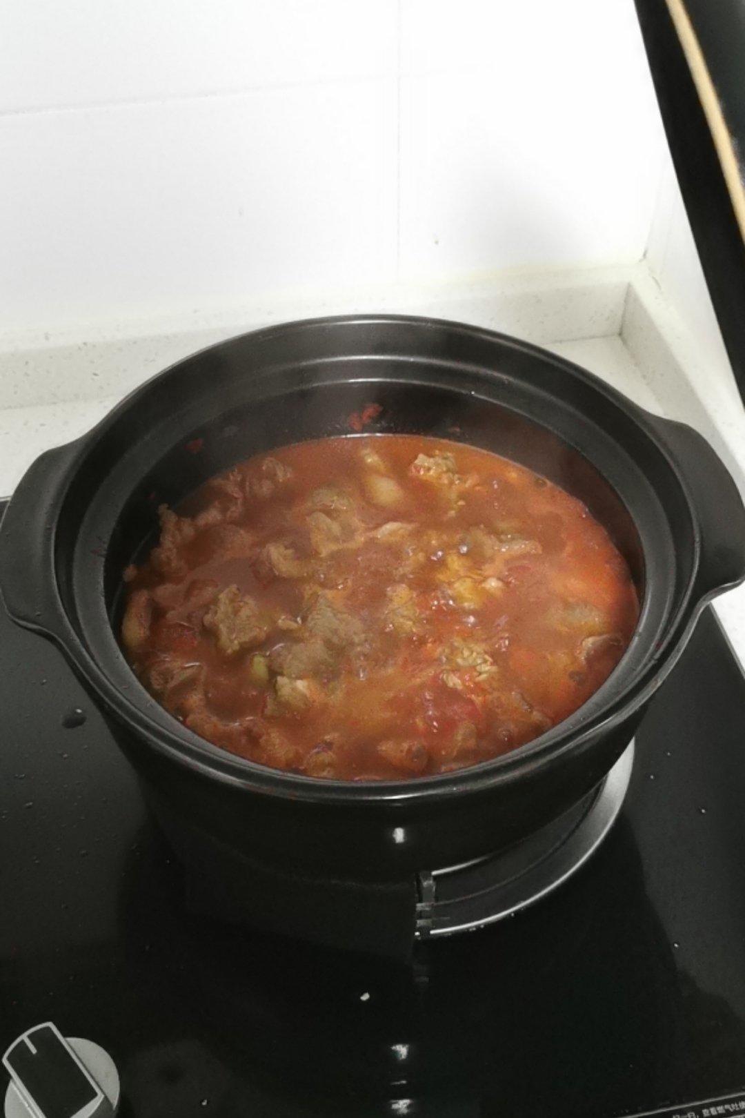 给我一份西红柿炖牛腩，我能吃掉三碗米饭。