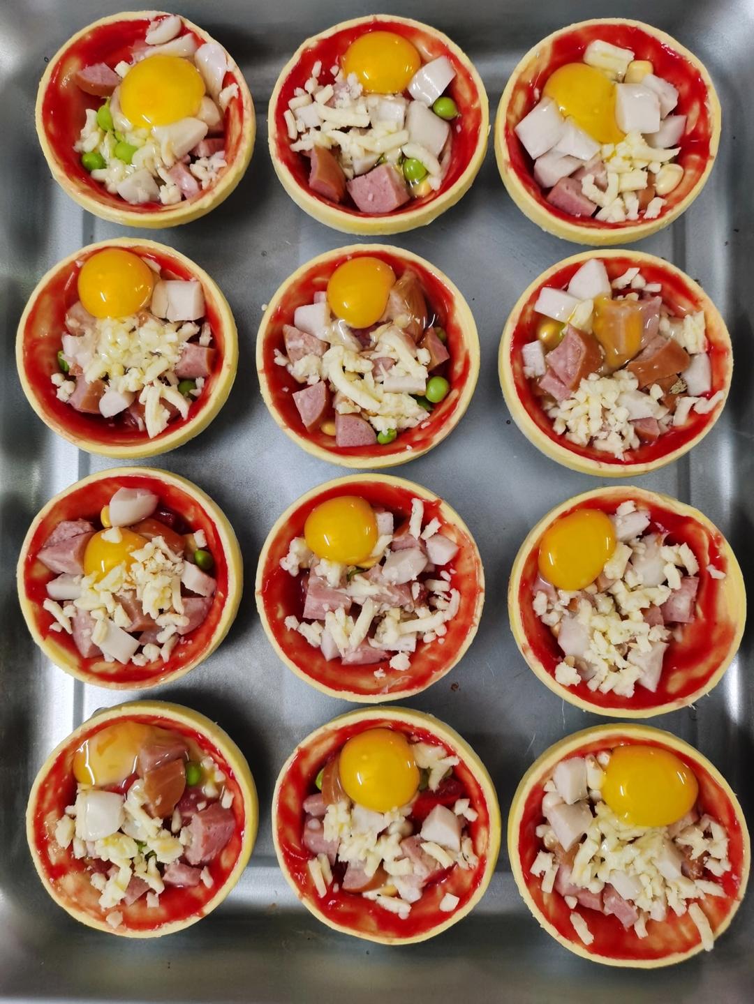 让宝宝毫无抵抗力的鹌鹑蛋披萨蛋挞杯