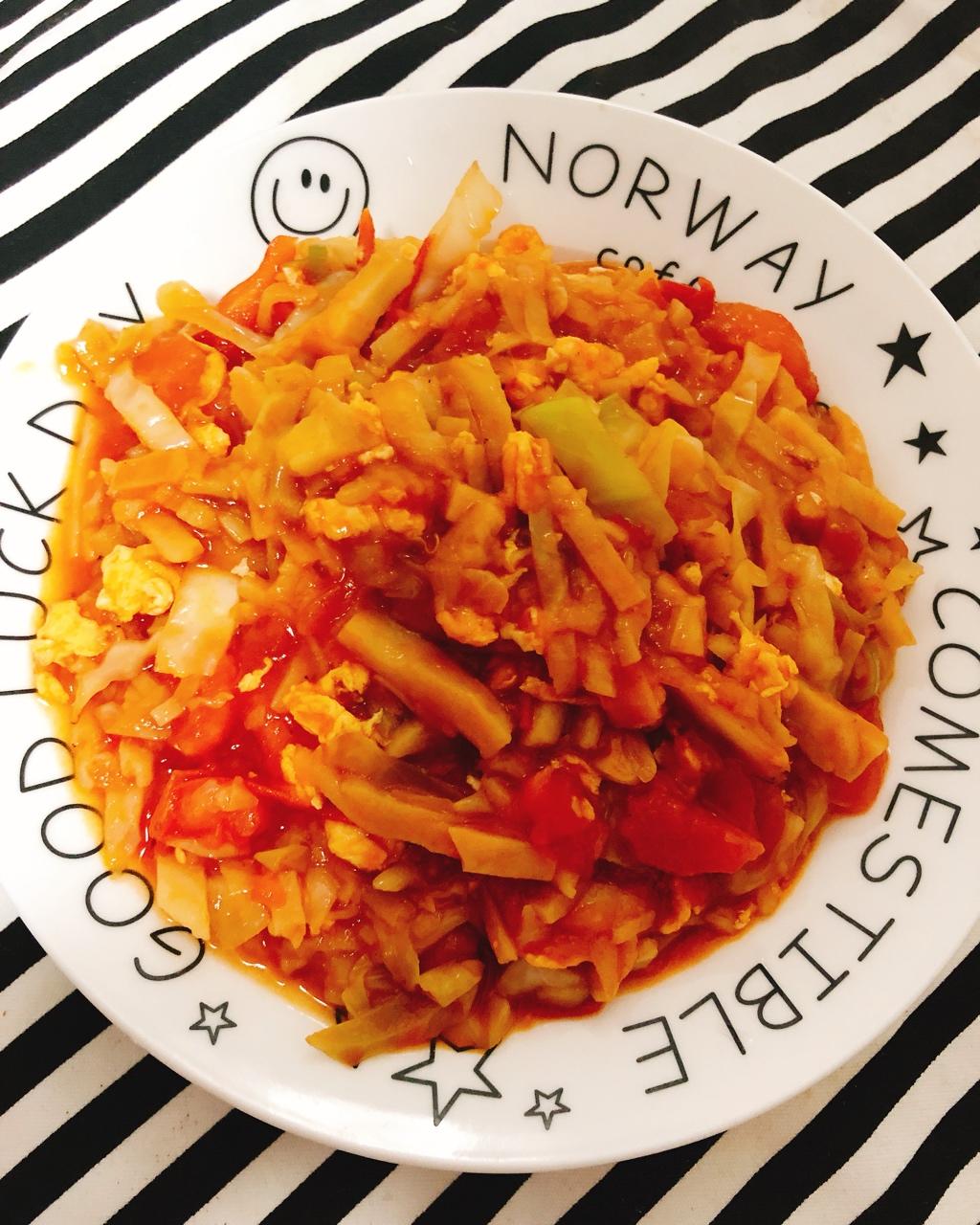 哎咪果儿做的西红柿鸡蛋烩饼