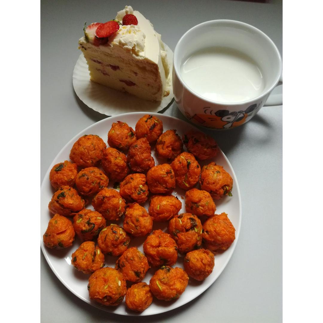 胡萝卜香菜素丸子