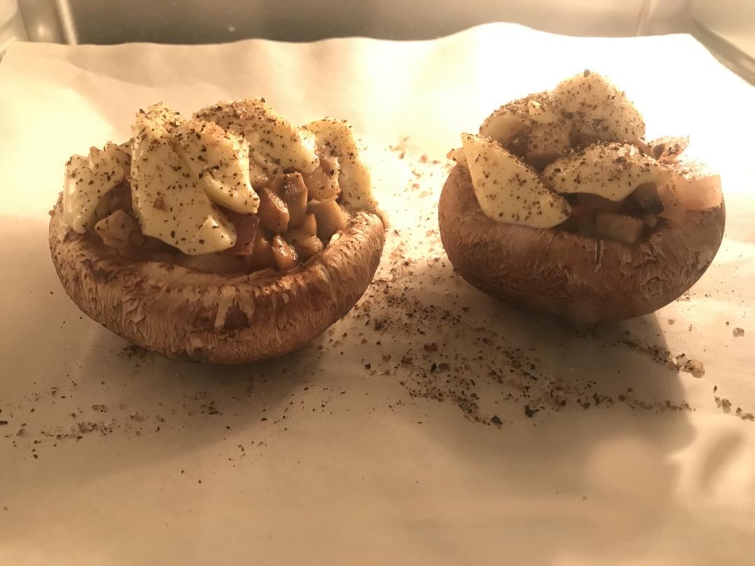 芝士焗烤蘑菇 Stuffed Mushroom Cups