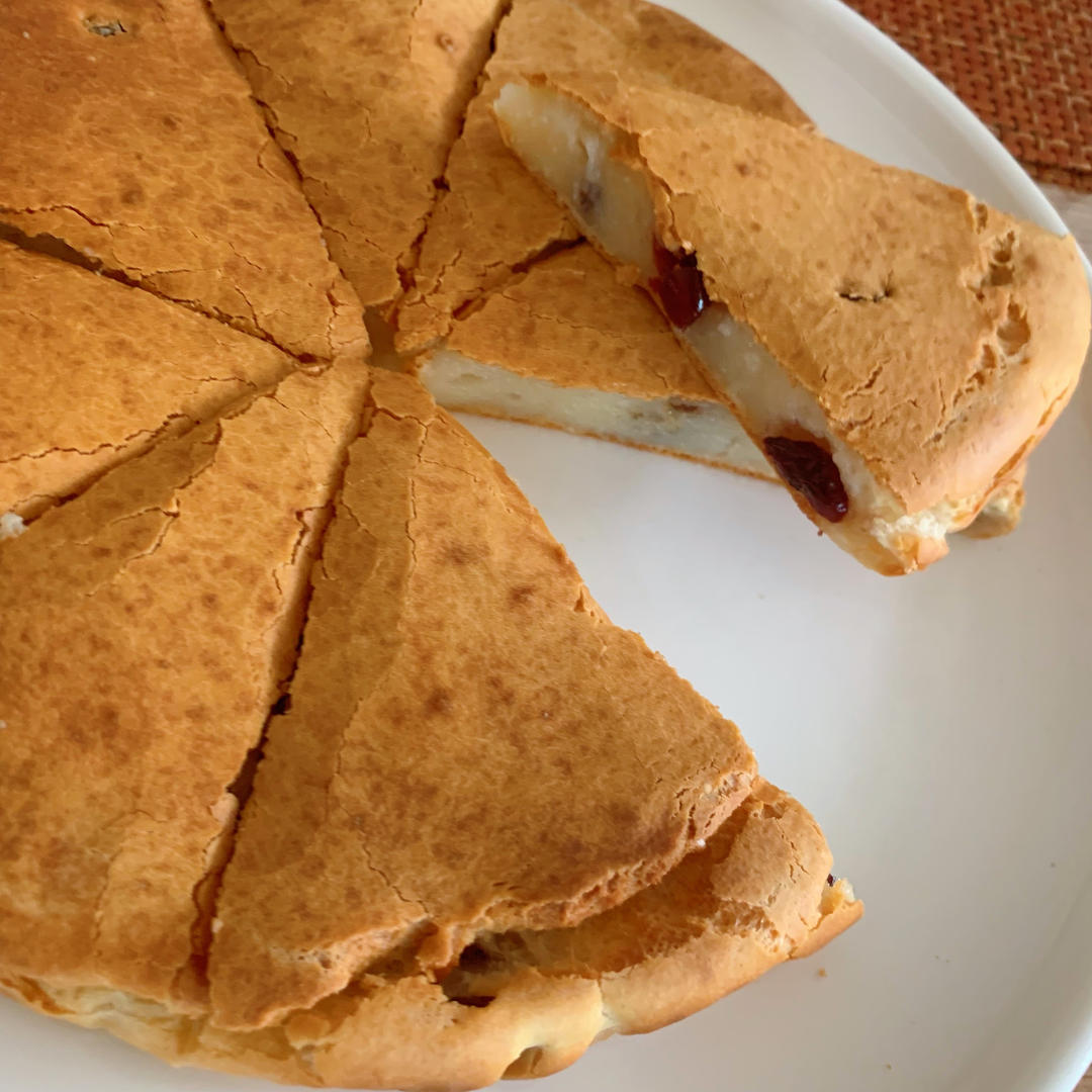 无需揉面‼️只要拌一拌就能做酥掉渣‼️好吃到爆的蔓越莓烤年糕‼