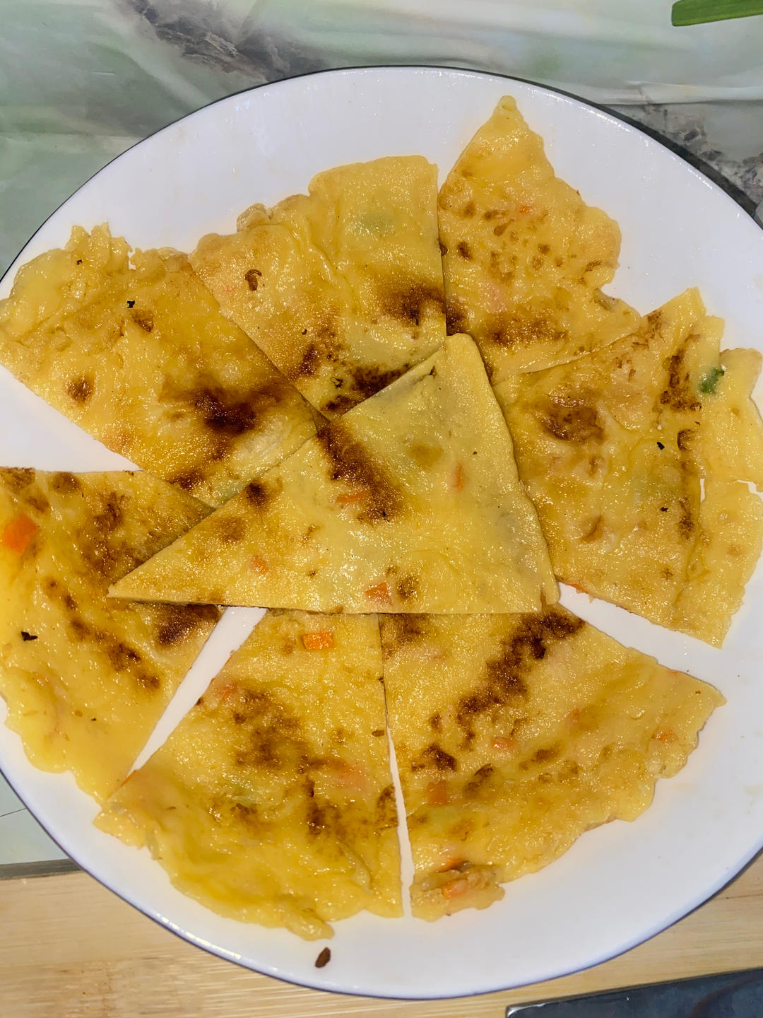 简单快手鸡蛋饼 柔软翻面不破