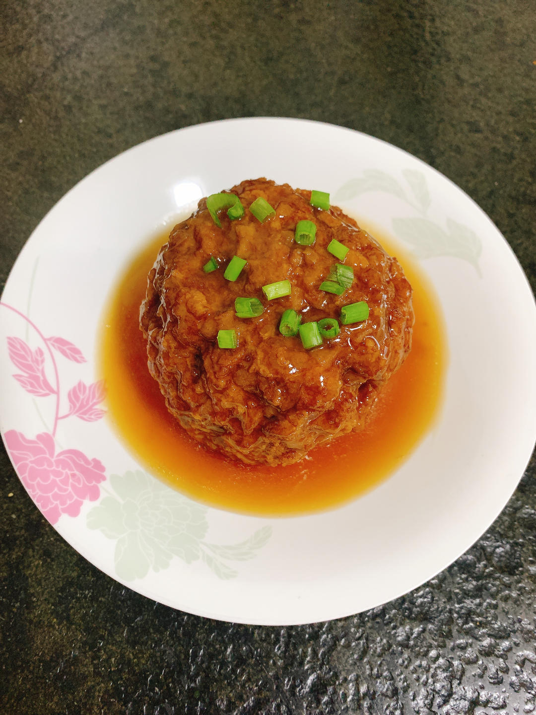 茹果85做的红烧狮子头