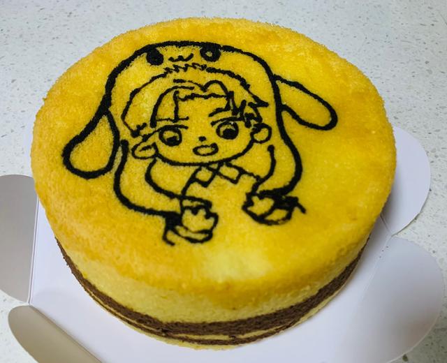 手绘斑马戚风蛋糕的做法