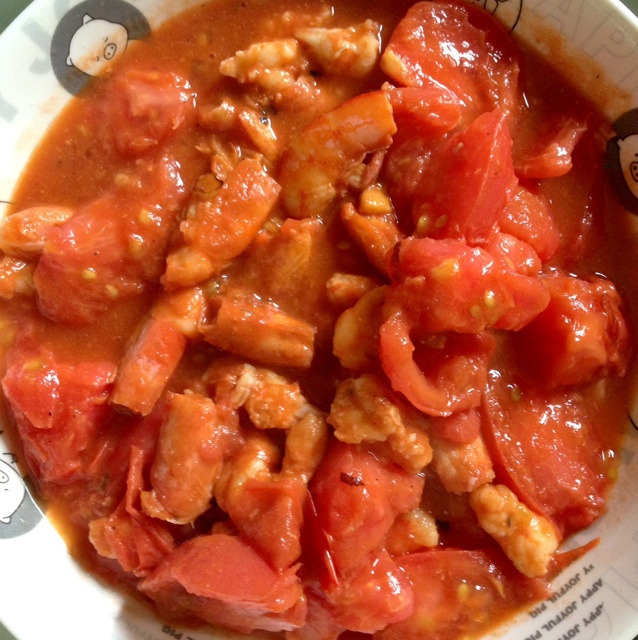 五分钟的番茄虾