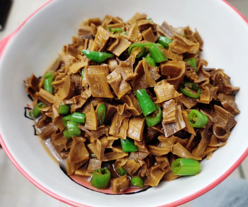 尖椒炒嫩笋干