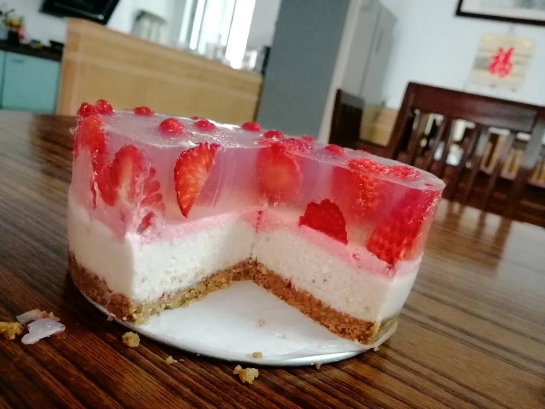 strawberry cheesecake草莓慕斯蛋糕（自用图后补）搬运自HidaMari Cooking