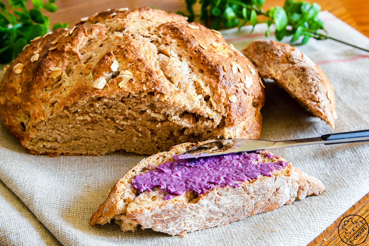 免揉免酵母免发酵丨爱尔兰传统全麦苏打面包的做法