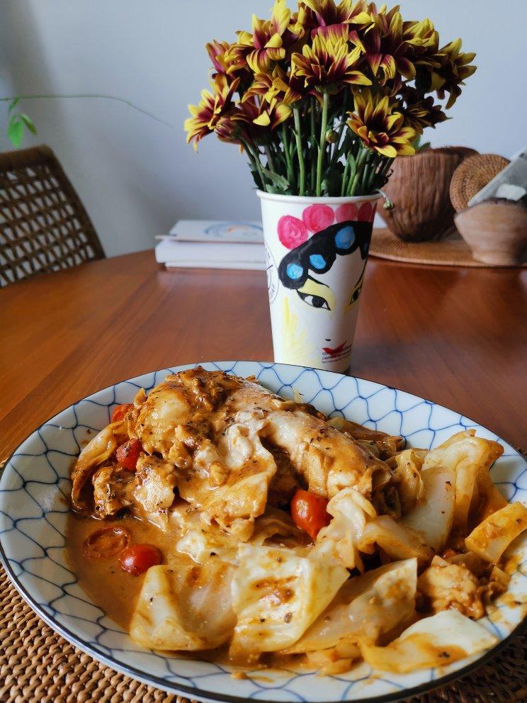 Keto 咖喱龙利鱼