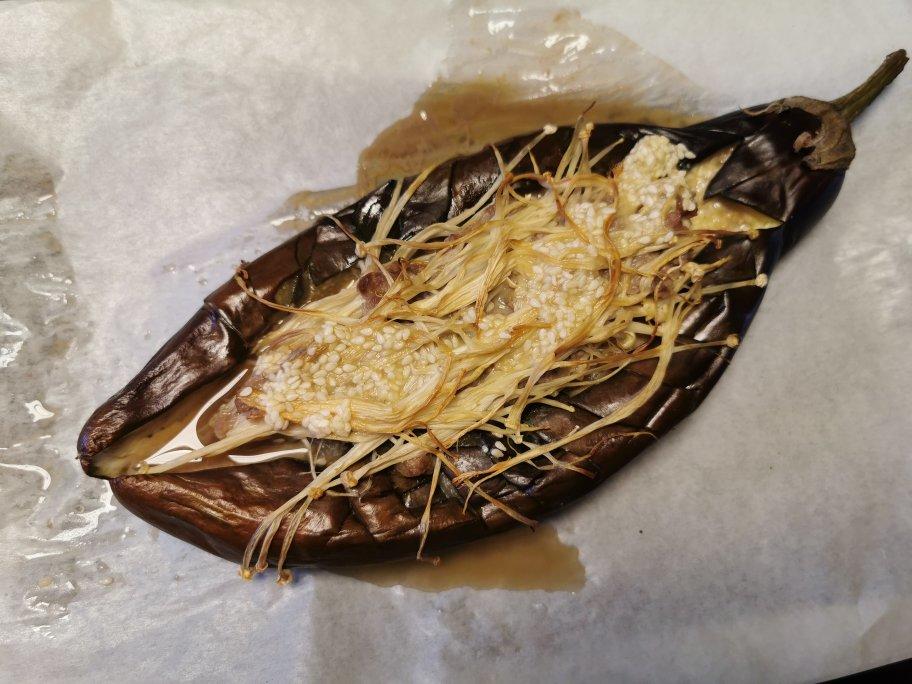 味噌金针菇牛肉烤茄子——星空茄【北鼎烤箱食谱】