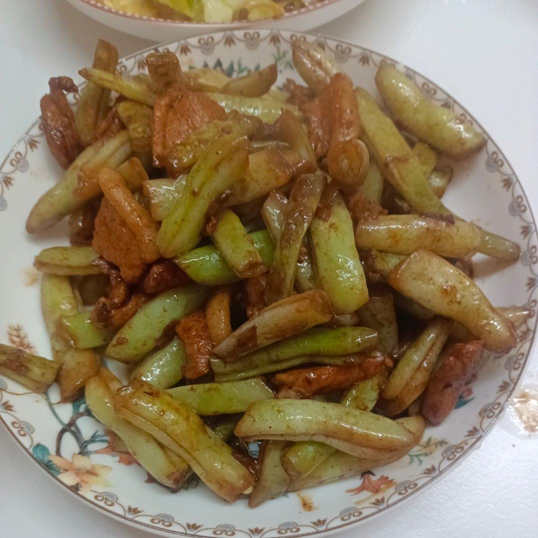 超级下饭菜 豆角（白不老）炒肉