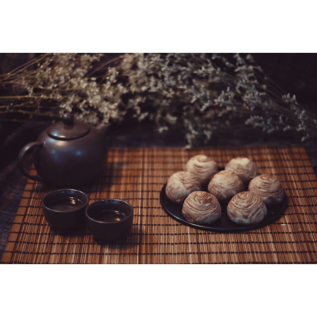 蛋黄酥~紫薯、抹茶、原味~花好月圆，中秋快乐~内附一次做六色蛋黄酥方法~