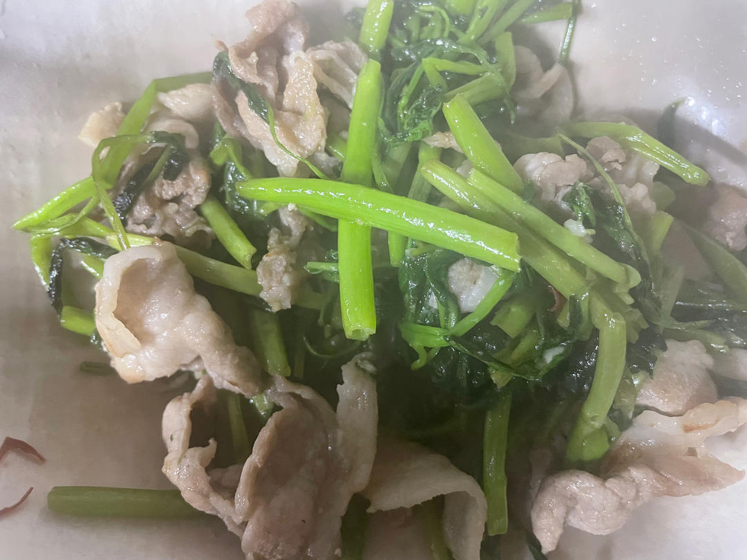 空心菜炒肉丝