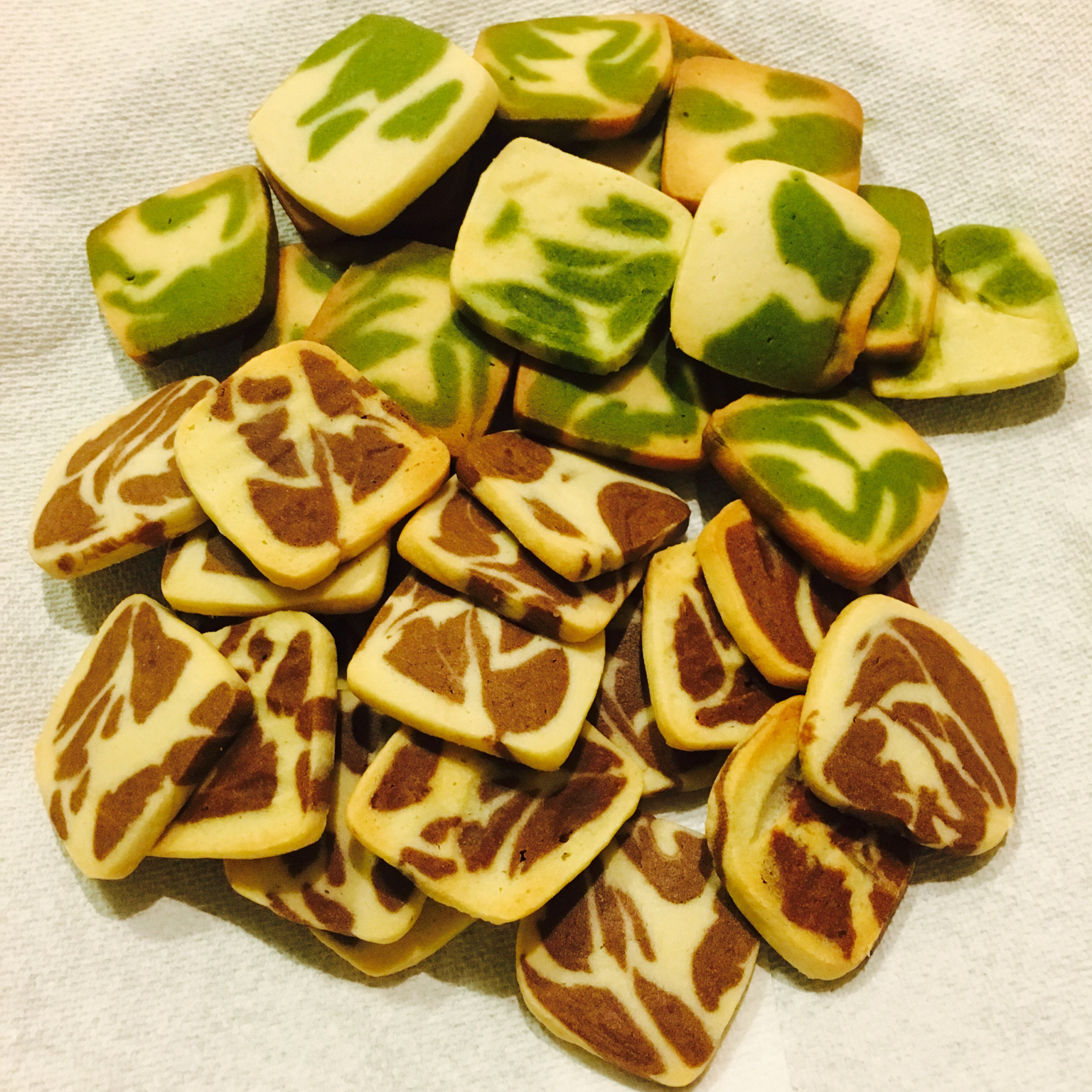 双色大理石纹饼干制作方法（花纹整形详细图解版）