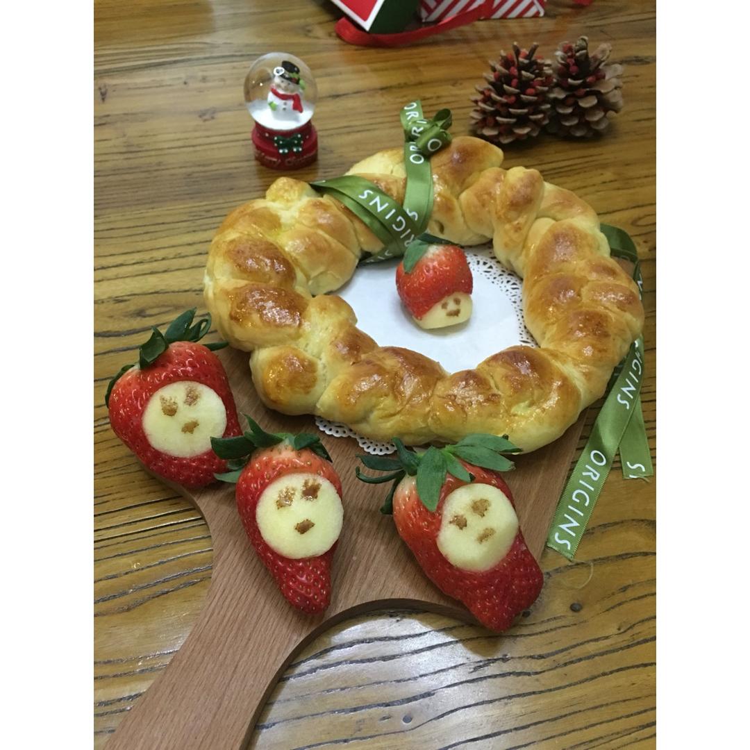 圣诞花环面包