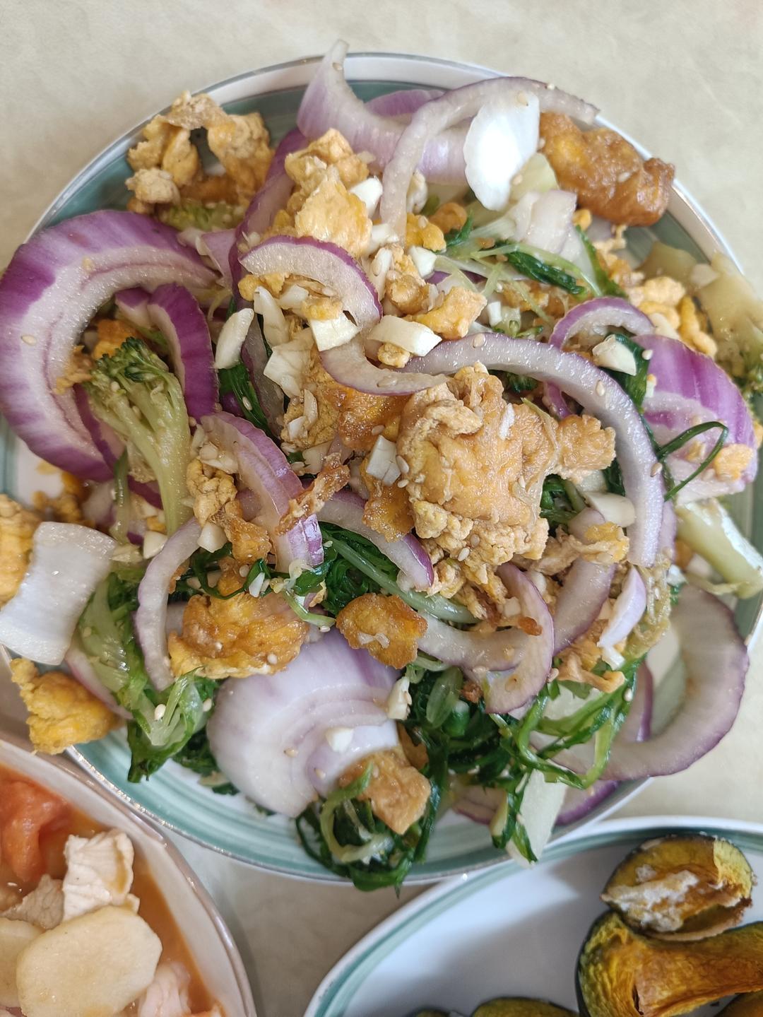 🔥一辈子吃不胖的减脂餐‼️鸡蛋拌生菜～～