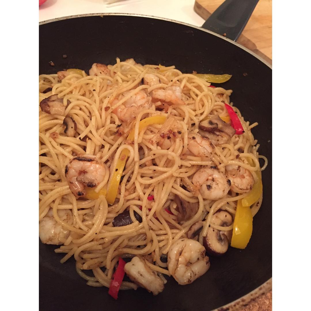 香蒜辣椒意大利面 Spaghetti Aglio Olio