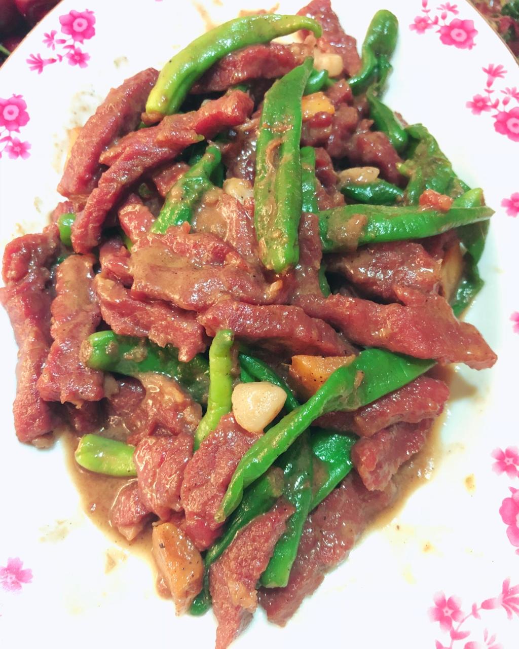 杭椒炒牛柳
