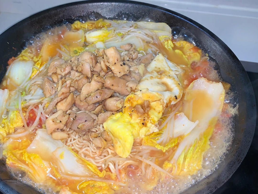恨不得抱着锅舔的番茄鸡蛋面