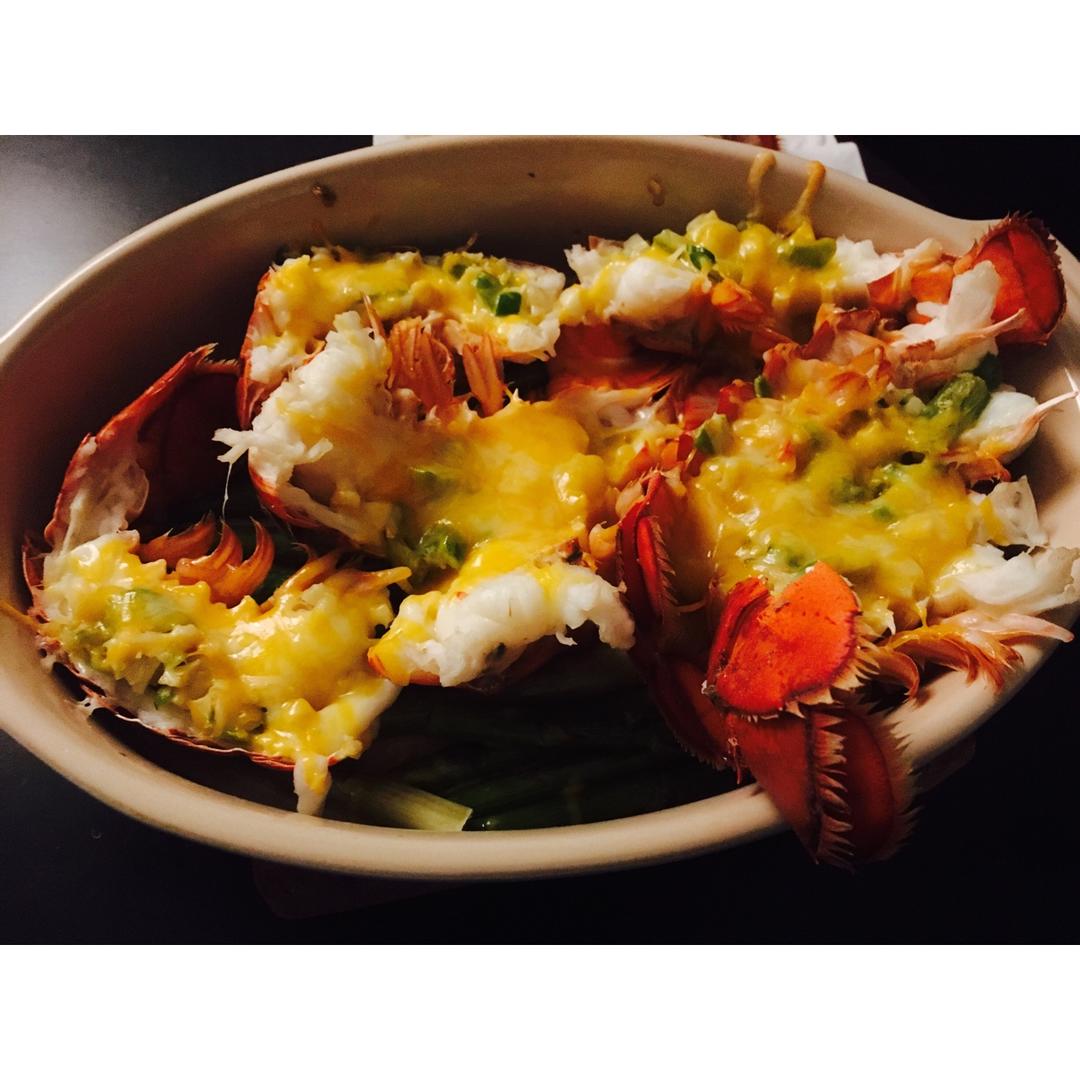 芝士焗龙虾-（简单做法）