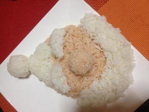 「圣诞老人」大米饭变身记的做法 步骤6