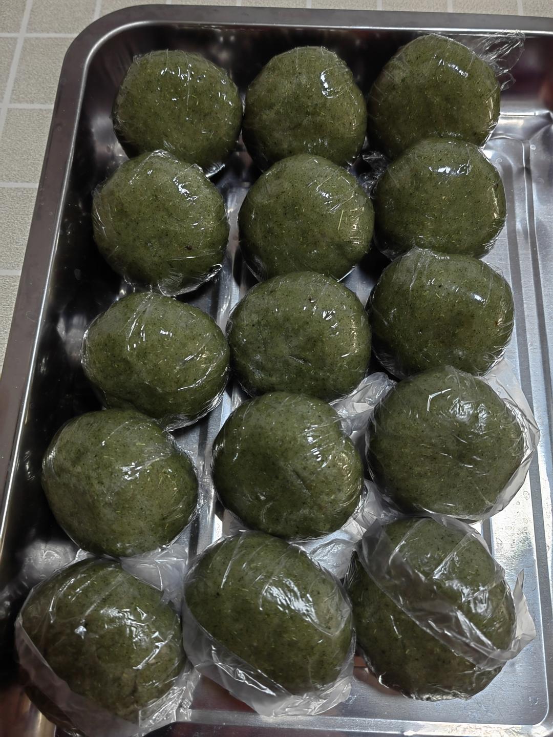 网红艾草青团，豆沙馅（Q弹不塌陷）