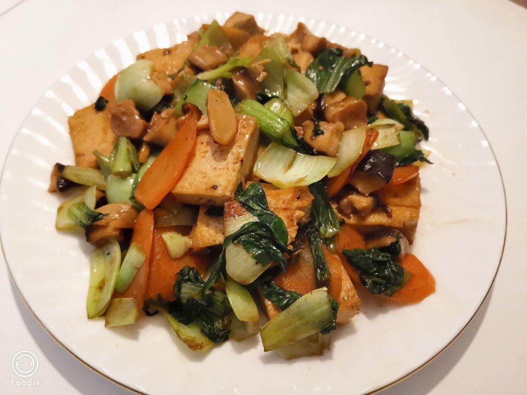 简易版香菇扒油菜