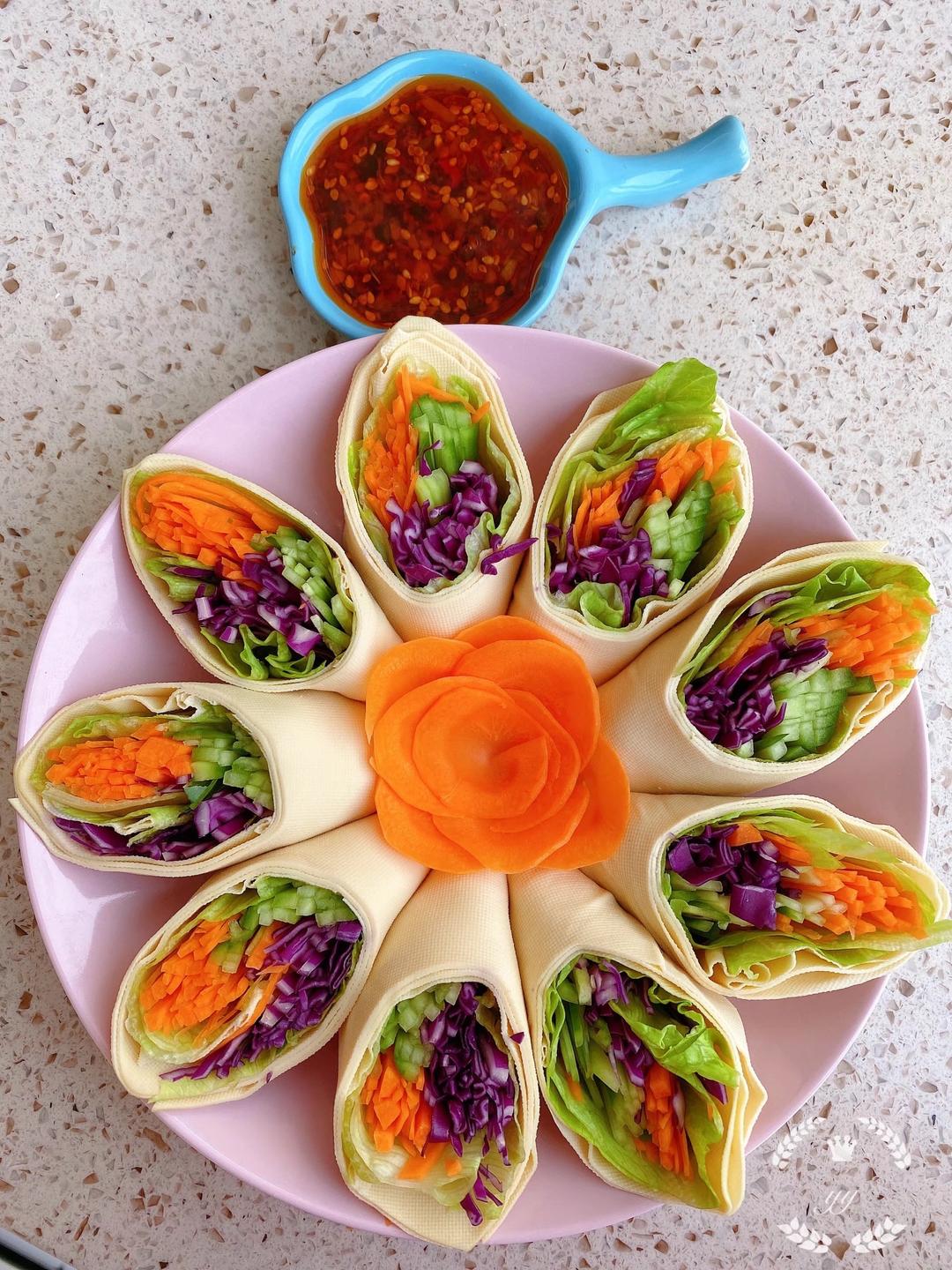 轻盐减肥豆皮卷的做法