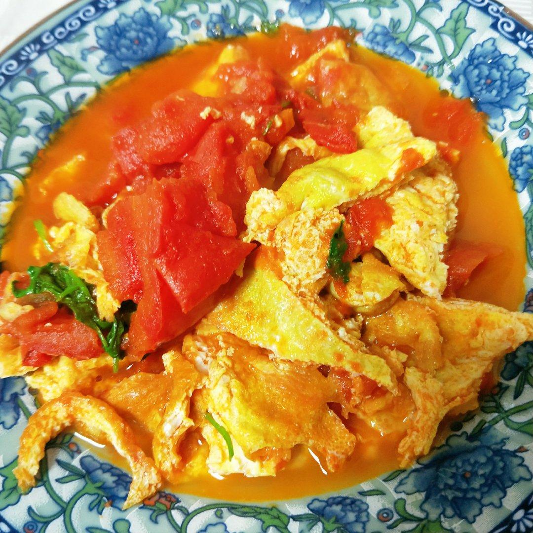 番茄炒鸡蛋（超浓的番茄味）