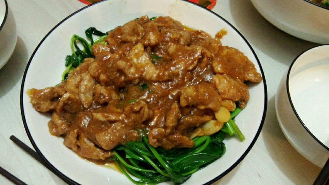 芥兰炒沙茶猪肉
