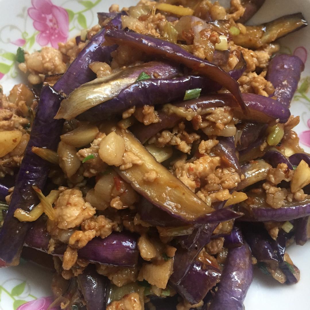 红烧肉沫茄子